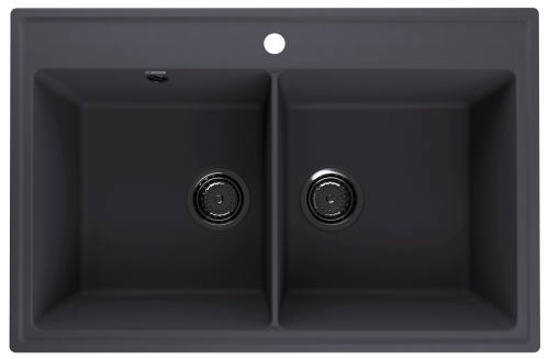 Кухонная мойка Ulgran Quartz Ruma 780-08 78х51 цвет черный поверхность матовая