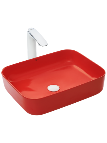 Раковина WeltWasser WW ELBACH 2195 MR (10000005601) накладная цвет красный матовый Раковина WeltWasser WW ELBACH 2195 MR (10000005601) накладная цвет красный матовый