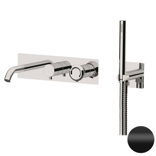 Смеситель для ванны Remer Element ET53D2NO встраиваемый в стену черный без термостата