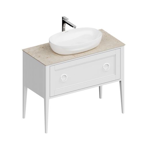 Тумба под раковину Kerama Marazzi PLAZA PL.CN.100.1+1\WHT.M 100х47х81 напольная цвет белый