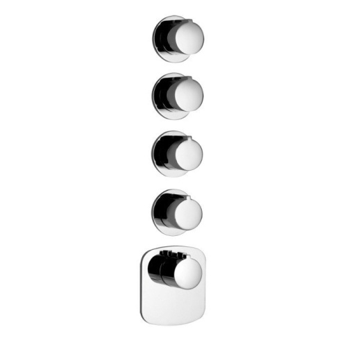 Смеситель для душа Gessi Tondo 43238#031 встраиваемый в стену хром с термостатом (внешняя часть)