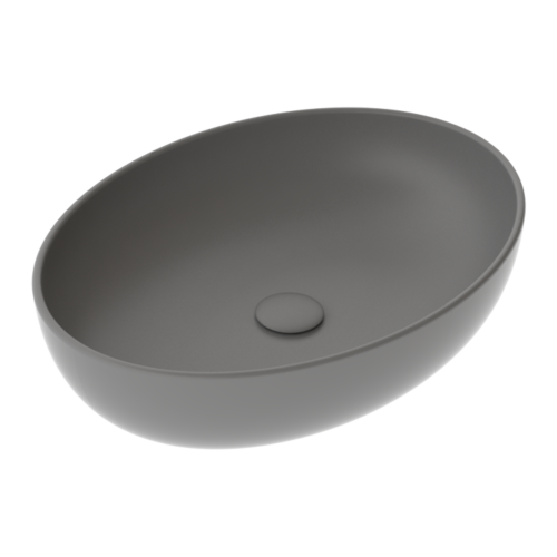 Раковина GSG Ceramic Design Easy 55см EALAVOV55020 накладная цвет серый