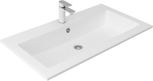 Раковина Aquanet Электра 90 см НФ-00008412 полувстраиваемая/подвесная цвет белый