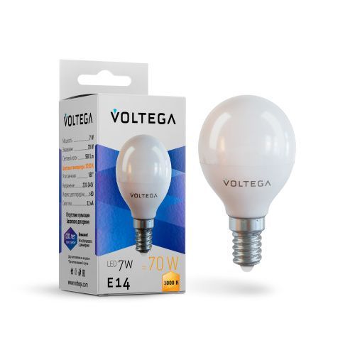 Лампочка светодиодная Voltega Globe 7W 7242