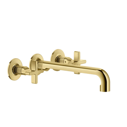 Смеситель для раковины Gessi Inciso 58192#246 встраиваемый в стену золото (внешняя часть)