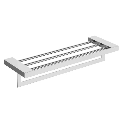 Полка с полотенцедержателем Boheme Qubic 10737-CR