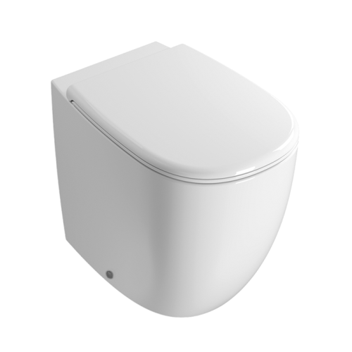 Чаша унитаза напольная Globo Daily DN001.BI цвет белый без сиденья безободковая