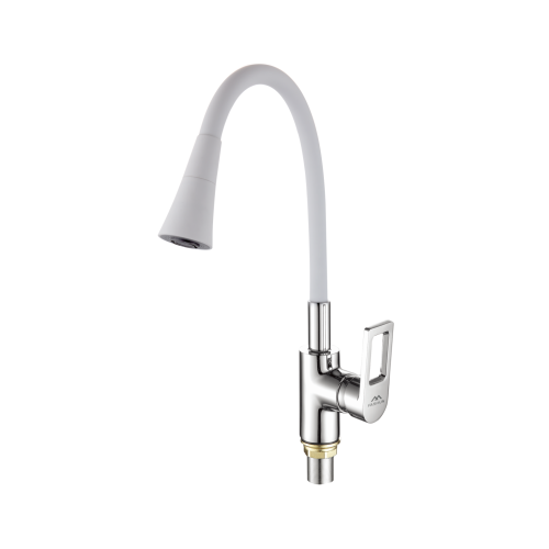 Смеситель для кухни Fashun A4253+B13 на мойку белый/хром