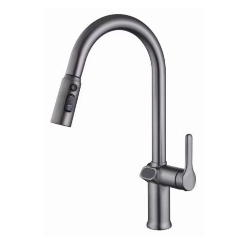 Смеситель для кухни Esko Kitchen K15GMLED на мойку серый