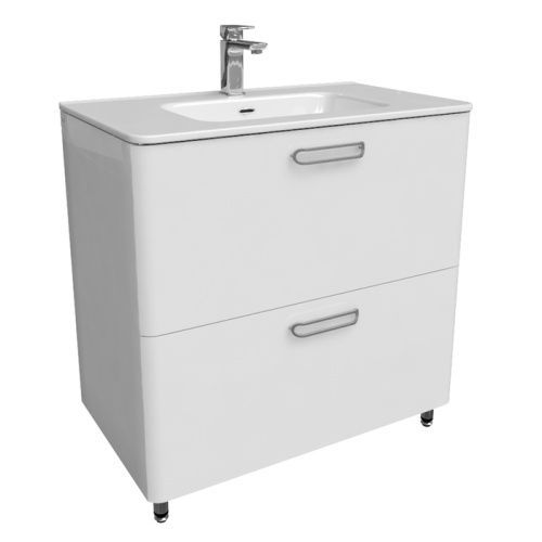 Тумба с раковиной IDDIS Brick BRI80WFi95K 80х47х81 напольная цвет белый