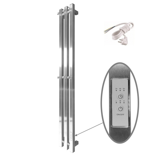 Полотенцесушитель Маргроид Inaro профильный Inaro-12012-057-9006 15х120 электрический сатиновый хром