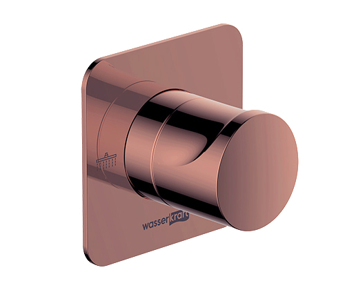 Переключатель на 2 выхода WasserKRAFT Asphe 7700 A287 встраиваемый золото розовое