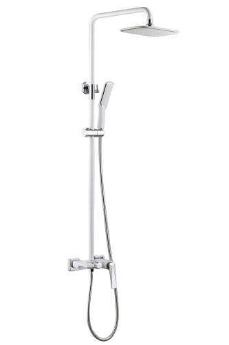 Душевая стойка Boheme Venturo 378-W настенная цвет белый глянцевый