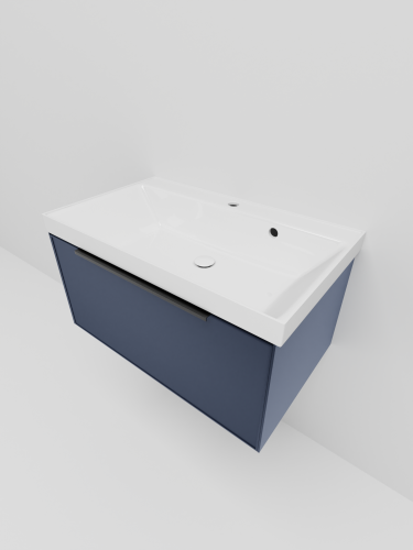 Тумба с раковиной La Fenice SIMPLA NFNC-01-SIM-BG-80-3-80 81х36х47 подвесная цвет синий