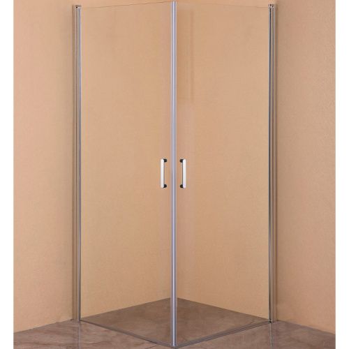 Душевой уголок Orange E04-100TCR 100х100 стекло прозрачное профиль хром без поддона