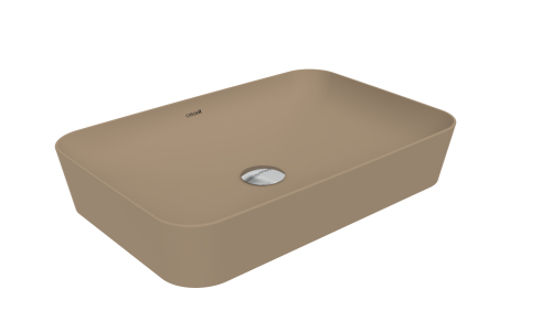 Раковина из сантехнического фарфора Creavit Ultra UL060-00CM00E-0000 60х40 накладная цвет коричневый