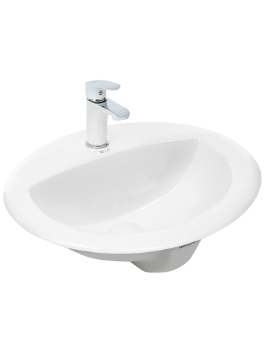 Раковина WeltWasser WW SK 43 см 10000004604 встраиваемая цвет белый глянцевый