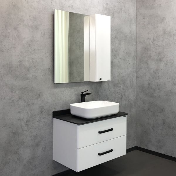 Тумба с раковиной Comforty Амстердам 00-00004668CF 80х50 подвесная цвет белый - фото 4