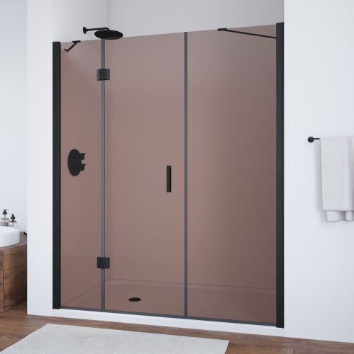 Душевая дверь Vegas-Glass AFP-F TUR+NOVO AFP-F NOVO 210 02М 05 L 210х189 стекло тонированное профиль черный матовый