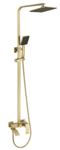 Душевая стойка Fmark FS8645-1C настенная цвет золото матовое