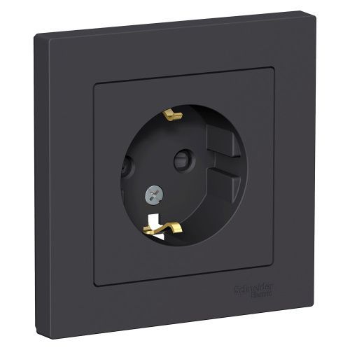 Розетка с/з со шторками 16А Systeme Electric AtlasDesign (АтласДесигн) ATN001044
