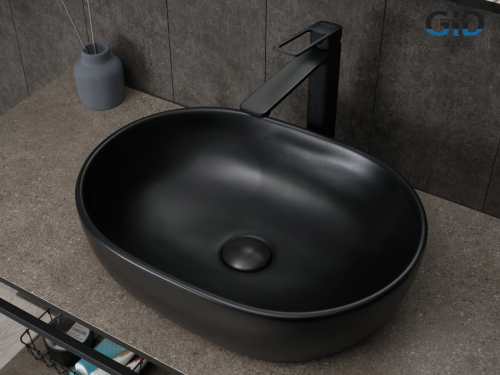 Раковина Gid Lago 48 см Bm9026b (53370) накладная цвет черный матовый
