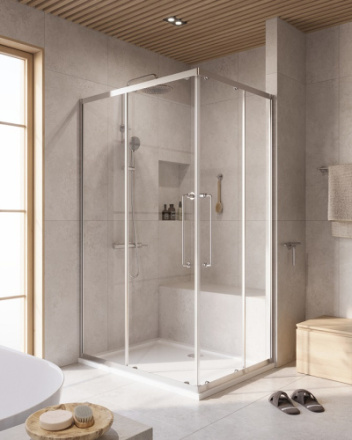 Душевой уголок Cezares RELAX 304 RELAX-304-AH-2-120/90-C-CR 120х90 стекло прозрачное