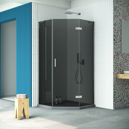 Душевой уголок Vegas-Glass AFA-Pen Retta AFA-Pen Retta 90 08 07 R 90х90 стекло тонированное профиль хром без поддона