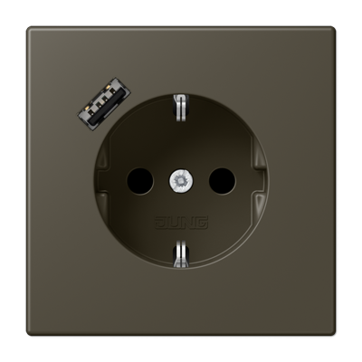 Розетка 2K+З USB Typ A Jung Les Couleurs Le Corbusier (Лес Цоулеурс Ле Цорбусиер) LC1520-18A241