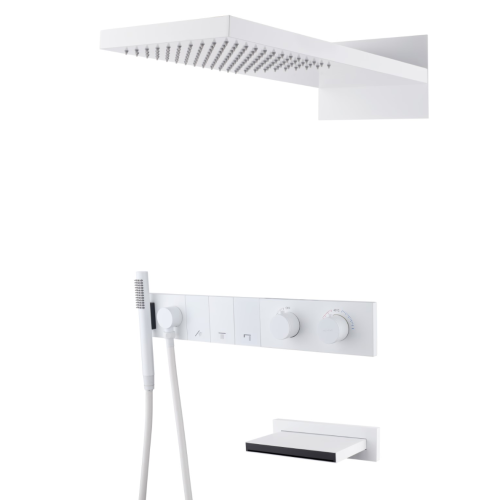 Душевая система Boheme Zodiac 133-2-MW встраиваемая цвет белый матовый