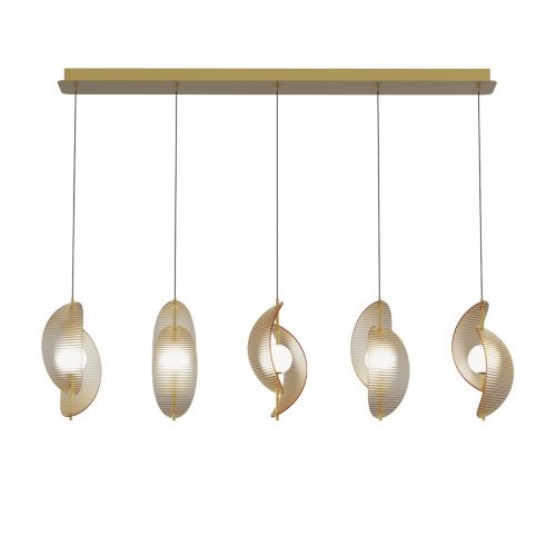 Светильник подвесной Delight Collection MD24030035-5B brass/amber