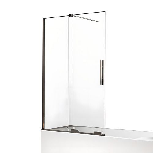 Душевая шторка на ванну New Trendy SMART EXK-4095 90х150 стекло прозрачное профиль хром глянцевый ориентация универсальная