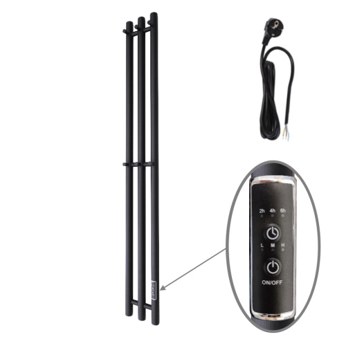 Полотенцесушитель Маргроид Inaro Inaro-15012-1049-9005R 15х150 электрический черный матовый