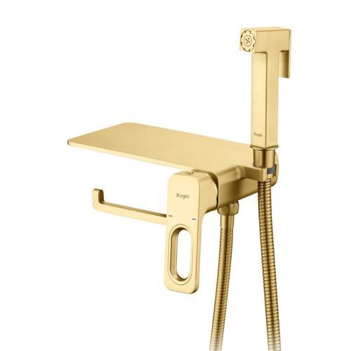 Гигиенический душ со смесителем Raglo R51.55.03 сатин золотой