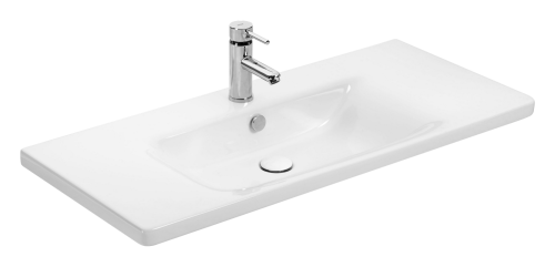 Раковина мебельная керамическая Dreja Soft 100 13100-KL 101х46 накладная цвет белый