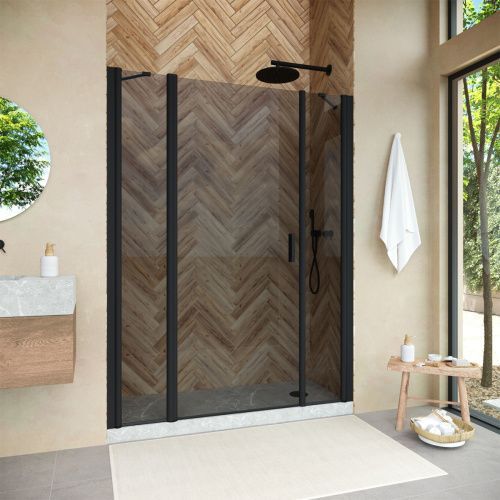 Душевая дверь Vegas-Glass EP-2F NOVO EP-2F NOVO 210 02М 07 L 210х190 стекло тонированное профиль черный