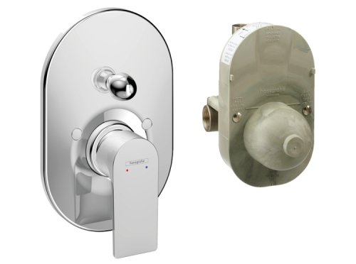 Смеситель Hansgrohe Rebris E 72458000 настенный встраиваемый хром