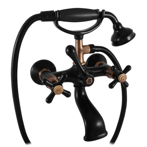 Смеситель для ванны и душа MORAVA RETRO MK159.5/2CMATSM настенный черный матовый