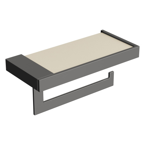 Держатель для туалетной бумаги c крышкой Boheme Qubic 10721-SGM