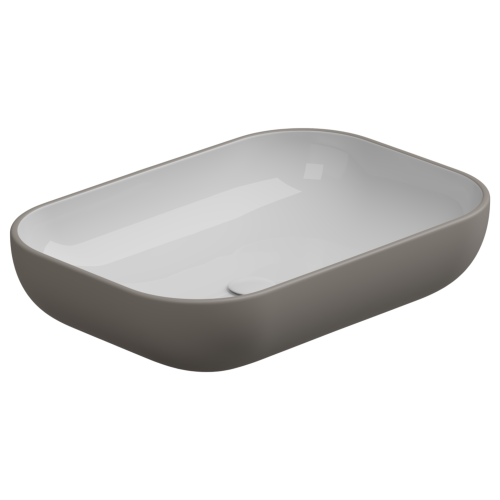 Раковина GSG Ceramic Design Easy 60см EALAVRE60BI000/030 накладная цвет белый/бежевый