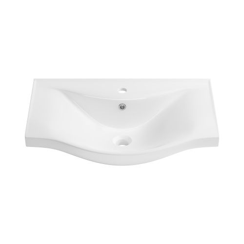 Раковина из сантехнического фарфора Wellsee Bisou 151204000 60х45 подвесная цвет белый глянцевый 1 отверстие под смеситель