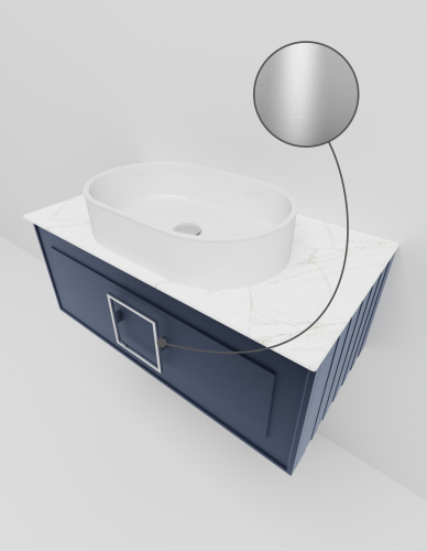 Тумба со столешницей La Fenice CUBO NFNC-01-CUB-BG-80-1-GG 80х36х49 подвесная цвет синий