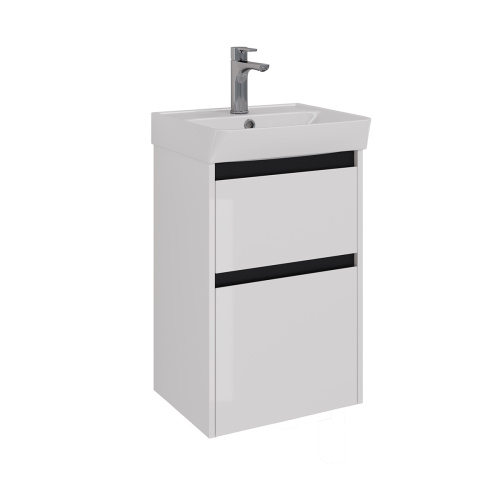 Тумба под раковину LeMark Combi LM03C45T-black 42,6х34,5х65 подвесная/напольная