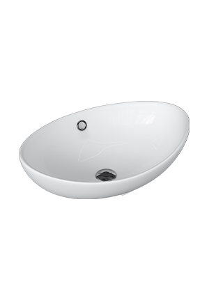 Раковина из фаянса Velvex 7027A 57х39 накладная цвет белый без отверстий под смеситель