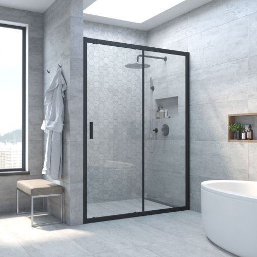 Душевая дверь Vegas-Glass ZP TUR+NOVO ZP NOVO h2000 165 02М crystalvision 165х200 стекло прозрачное профиль черный