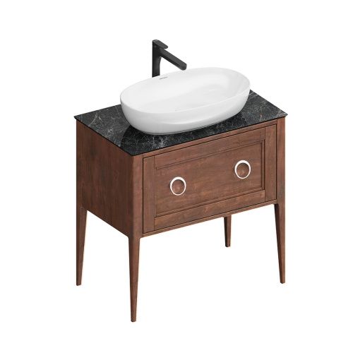 Тумба под раковину Kerama Marazzi PLAZA PL.CN.80.1+1\NUT.M 80х47х81 напольная цвет коричневый