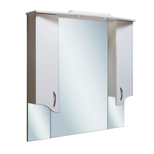 Зеркало-шкаф RUNO Севилья 596 106х105 подвесной цвет белый