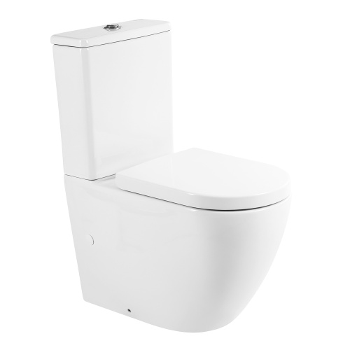 Унитаз напольный с бачком BelBagno SFERA-R BB2141CPR/BB865SC белый с сиденьем микролифт безободковый каскадный смыв