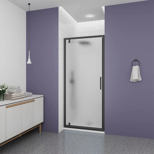 Душевая дверь Veconi Ottimo OP30B-80-07-C9 80х190 стекло матовое профиль черный