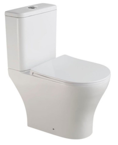 Унитаз-компакт напольный с бачком Stella Polar Адамус SP-00001856 белый с сиденьем микролифт безободковый смыв воронка-водоворот